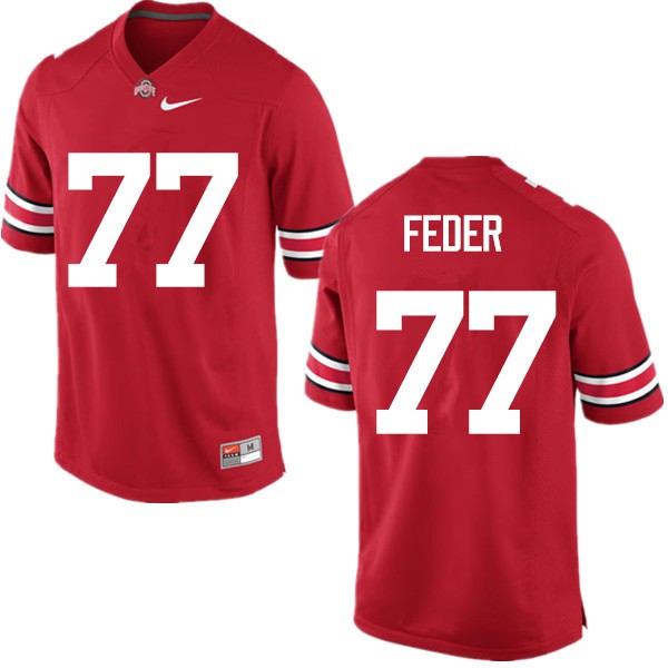 Ohio State Buckeyes #77 Kevin Feder Men Football Jersey Red